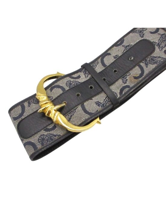 Celine Belt C Macadam Denim Sash Wide Navy main image 4